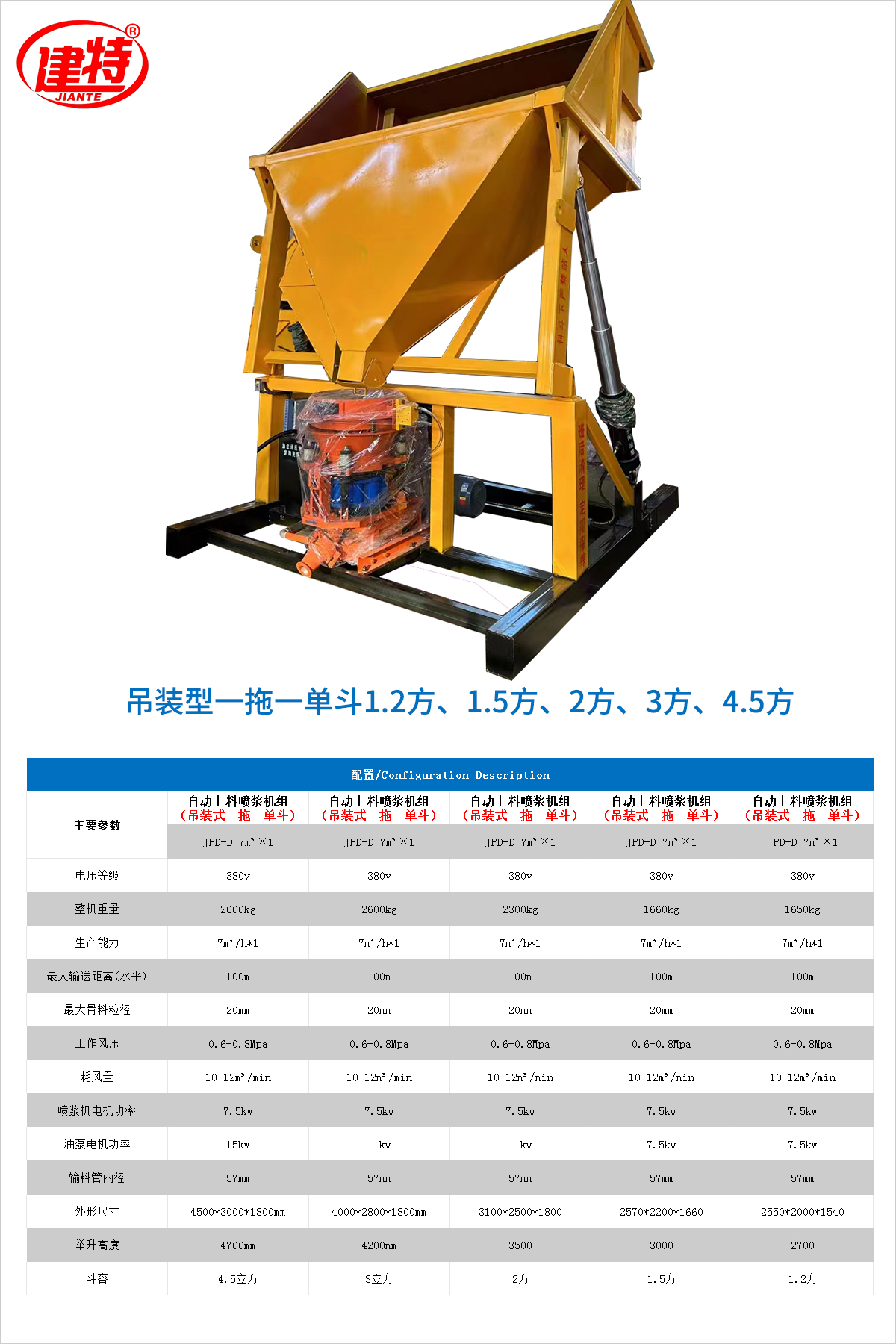 01-吊裝式一拖一單斗JPD-D 7m3×1（1.5方、2方、3方）